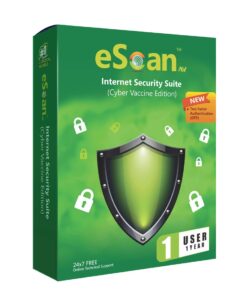 ESCANAV eScan AV Internet Security Suite (Cyber Vaccine Edition) 1 User |1 Year - Best Antivirus and Internet Security Software for your laptop, PC, and Windows Email Delivery Only- in 2 Hours, No- CD